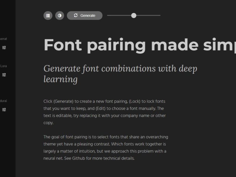 هوش مصنوعی Fontjoy ، مشابه برای فونت شما ایجاد می کند و از الگوریتم های Deep Learning برای نتایج بهتر استفاده می کند