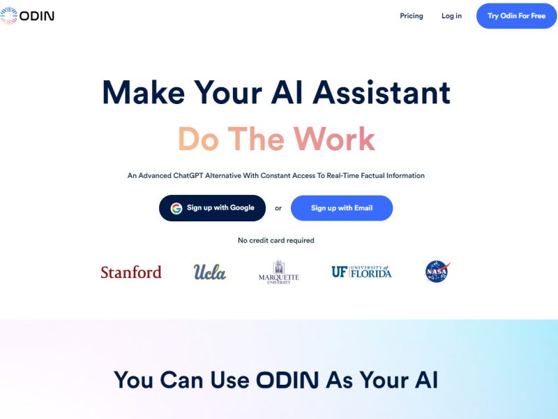 هوش مصنوعی Odin یک دستیار تجارت AI ، نویسنده حرفه ای و مدرس است و دسترسی مداوم به اطلاعات واقعی را ارائه می دهد .