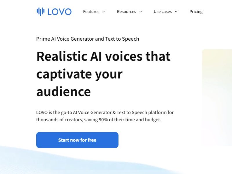 هوش مصنوعی Lovo تبدیل متن به گفتار با صداهای واقعی AI ارائه می دهد | هوش مصنوعی تبدیل متن به گفتار Lovo یک ابزار AI Voice Generator است