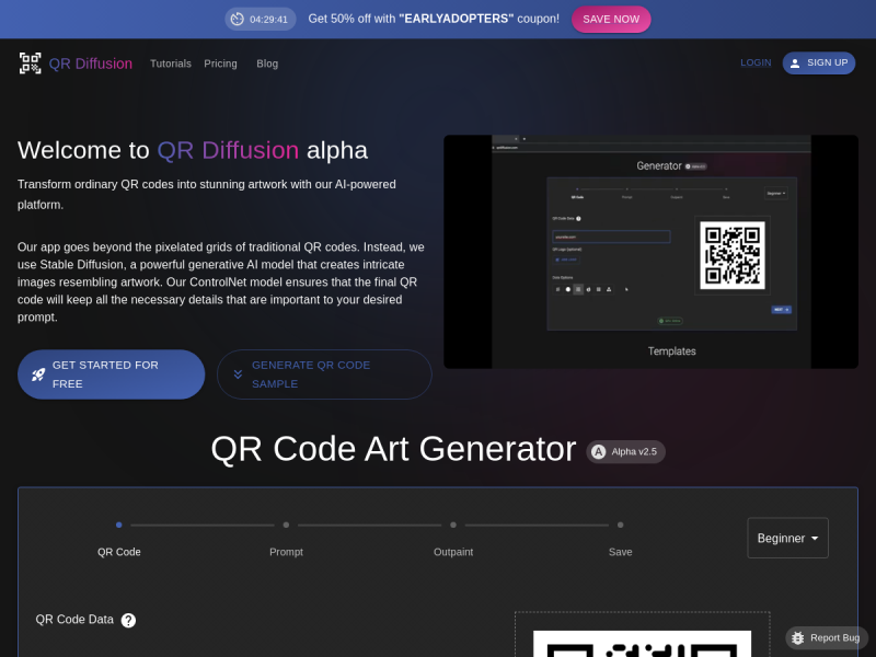 هوش مصنوعی QR Diffusion تبدیل کدهای QR معمولی به آثار هنری | آرم(Logo) را فقط با تهیه یک متن ، هنری و زیبا کنید
