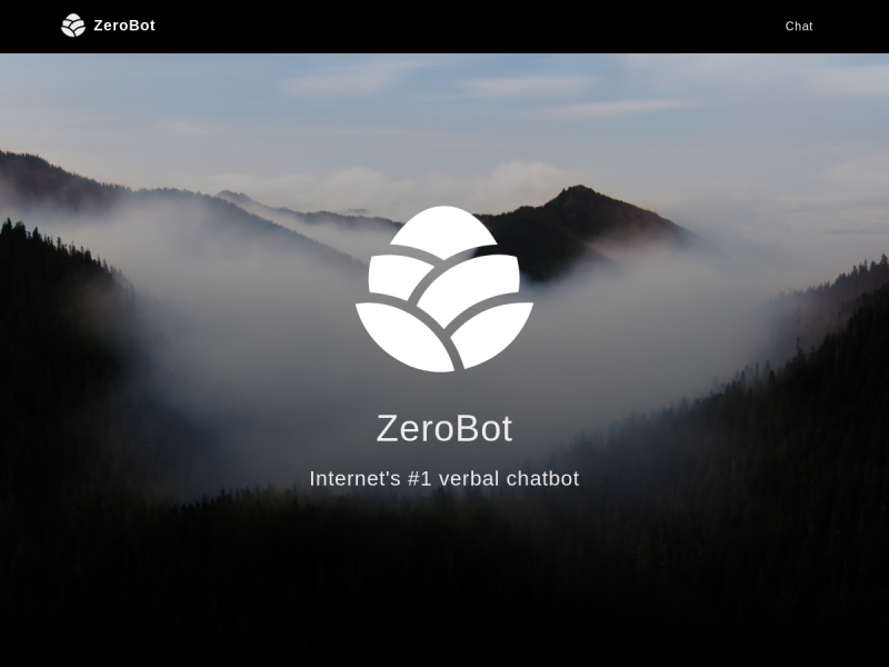 هوش مصنوعی Zerobot یک چت بات کلامی مبتنی بر اینترنت است که برای شبیه سازی مکالمه با کاربران درست مانند یک شخص واقعی طراحی شده است