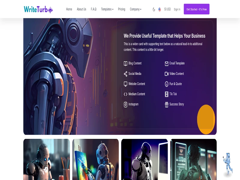 تولید محتوا با Write turbo